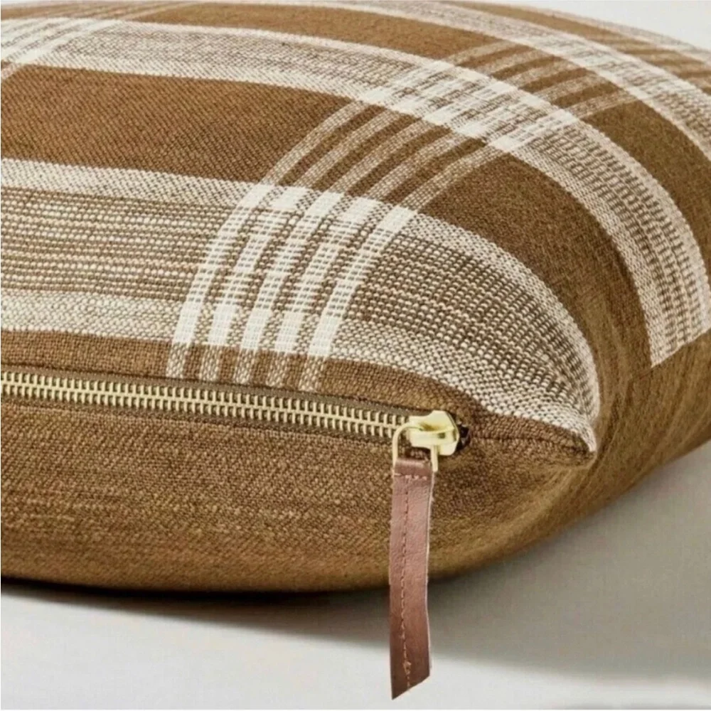 Woven Plaid Pillow Removable Cover 20
